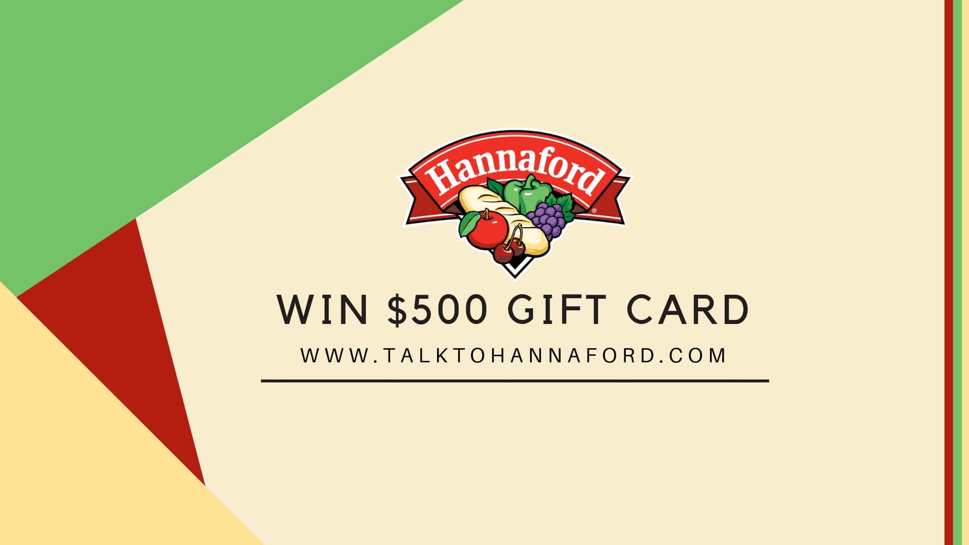 www.talktohannaford.com | Take Hannaford Survey - Win $500