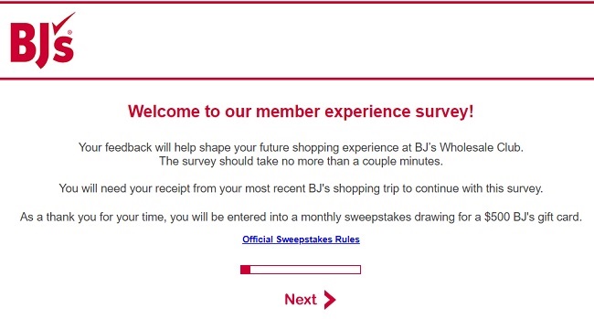 BJs.Com Feedback - BJ's Survey To Win $500 Gift Card
