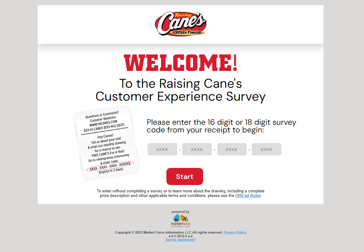 Raising Cane's Survey | Win Free Cane's for a Year